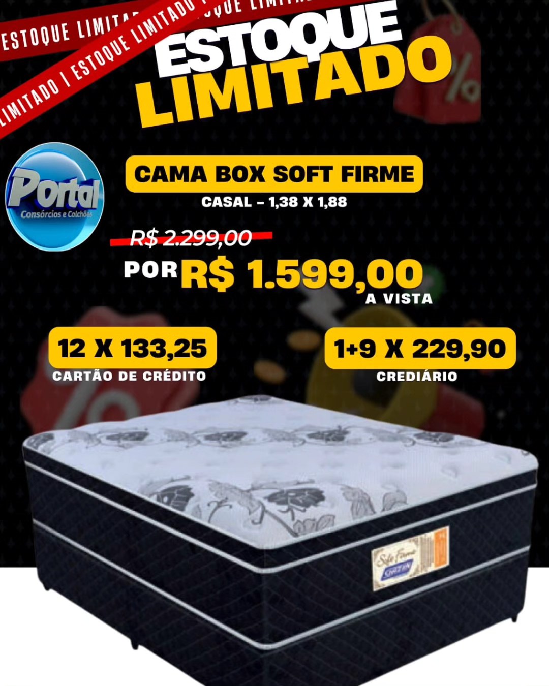 CAMA BOX SOFT FIRME - CASAL 