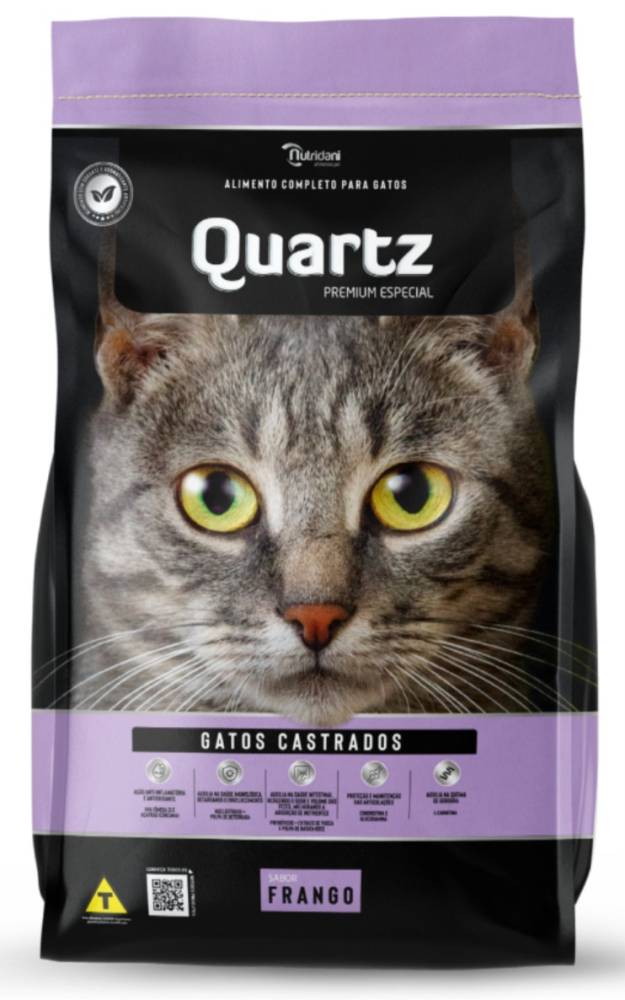 Ração quartz Gato castrado sabor frango 10,1 kg
