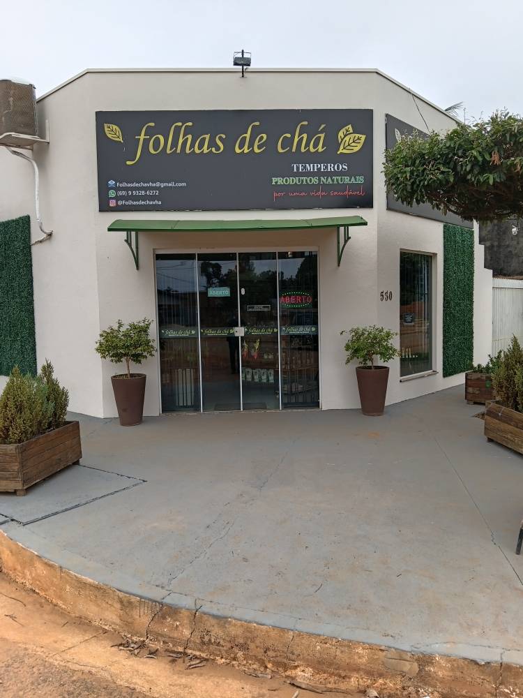 Banner FOLHAS DE CHÁ PRODUTOS NATURAIS  E TEMPEROS